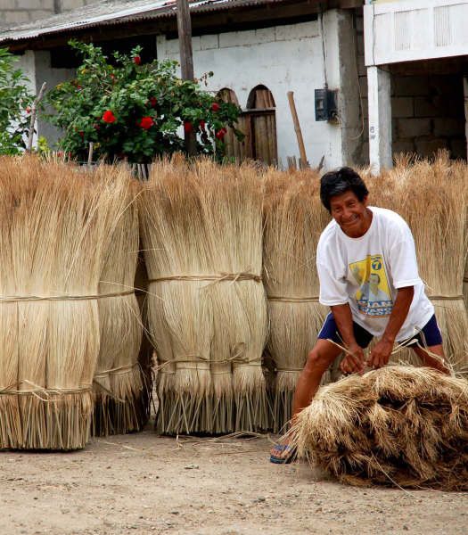 Processus de fabrication du chapeau Panama